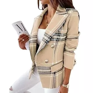 Soulolo Blazer Soulolo Damen Blazer Cardigan Female Freizeit Business Jacke Elegant Lang Anzugjacke Casual Basic Businessjacke Mantel Coat für Damen