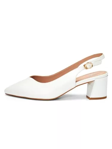 Rio Fiore High Heels Rio Fiore Pumps, Damen Slingpumps, 5.5 cm Blockabsatz, weiche Wildlederimitat/Kunstleder, Bequeme Pumps mit Absatz, Weiß/Schwarz/Rot/Beige/Nude/Taupe, Slingbacks, Rückengurt, HF3999-1
