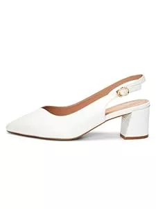 Rio Fiore High Heels Rio Fiore Pumps, Damen Slingpumps, 5.5 cm Blockabsatz, weiche Wildlederimitat/Kunstleder, Bequeme Pumps mit Absatz, Weiß/Schwarz/Rot/Beige/Nude/Taupe, Slingbacks, Rückengurt, HF3999-1