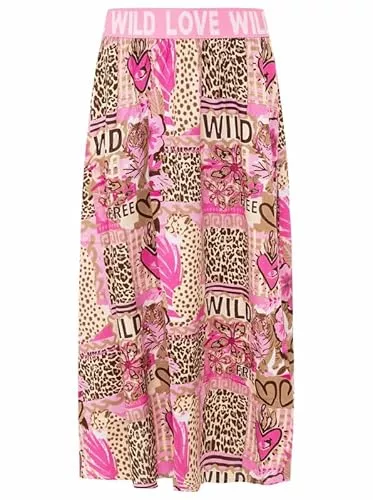 Zwillingsherz Röcke Zwillingsherz Rock Maxirock Midirock Modelle Classic Zebra, Leo, Leo Love Hearts, Zickzack, Geometric Flowers bunt Gemustert mit Gummibung S/M bis L/XL