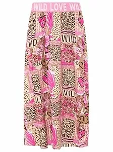 Zwillingsherz Röcke Zwillingsherz Rock Maxirock Midirock Modelle Classic Zebra, Leo, Leo Love Hearts, Zickzack, Geometric Flowers bunt Gemustert mit Gummibung S/M bis L/XL