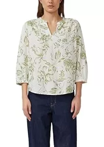 s.Oliver Langarmblusen s.Oliver Bluse aus Seersucker mit Raffungen