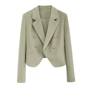 Generic Blazer Blaser Jacke Damen -Sweatblazer Sportlich Damen Freizeit im französischen Stil kurzärmeliges Kapuzenpullover-Sweatshirt den Pendelverkehr im Frühling und Herbst Partyausflug Jeans Röcken und Hosen