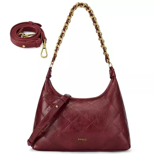Fexkean Taschen & Rucksäcke Fexkean Handtaschen Damen,Umhängetasche für Frauen Crossbody Taschen,PU Leder Trendy Handtasche,Mini Hobo Bag Retro Achsel Tasche,Shoulder Bag für Dating Party Ausflüge