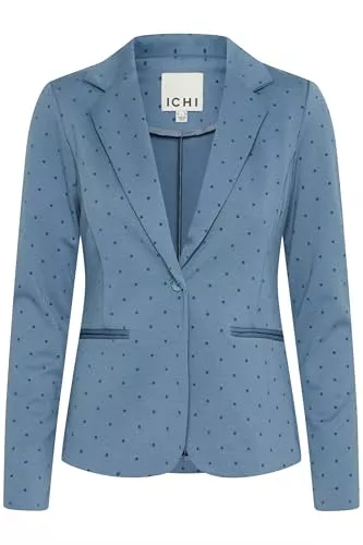 ICHI Blazer ICHI IHKATE Damen Blazer Jackenblazer mit Reverskragen 1-Knopf-Form V-Ausschnitt Gemustert Slim fit