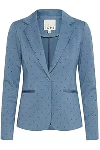 ICHI Blazer ICHI IHKATE Damen Blazer Jackenblazer mit Reverskragen 1-Knopf-Form V-Ausschnitt Gemustert Slim fit