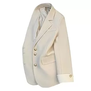 Generisch Blazer Generisch Damen Elegant Langarm Blazer Sakko Einfarbig Revers Geschäft Büro Business Casual mit Tasche