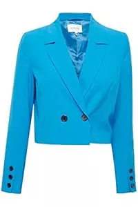 b.young Blazer b.young BYDANTA Damen Blazer Kurzblazer Jacke mit Reverskragen und Knopf Regular Fit mit Stretch