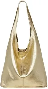 Caspar Taschen & Rucksäcke Caspar große Damen Wildleder Tasche Hobo Bag Shopper - CLASSIC LINE - Modell No.767 - Made in Italy