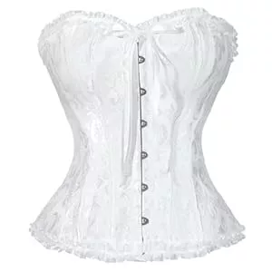 SUKUTU Tops SUKUTU Damen-Ganzbrust-Korsett mit Spitzenverzierung Figurformendes Oberteil im Gothic-Retro-Stil mit Frontverschluss und taillierender Unterwäsche.
