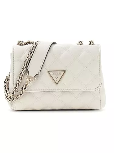 GUESS Taschen & Rucksäcke GUESS Giully II Mini Compound Convertible Flap Bag Cream White