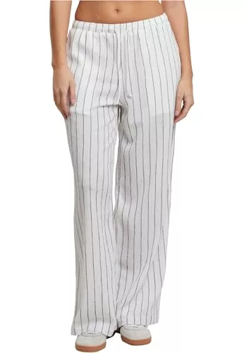 Urban Classics Hosen Urban Classics Ladies Structured Striped Relaxed Fit Pants
