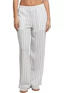 Urban Classics Hosen Urban Classics Ladies Structured Striped Relaxed Fit Pants