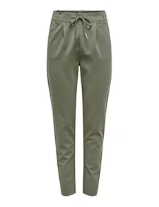 ONLY  Only Chino Damen Hose - ONLPOPTRASH Easy COL Pant - Elegante und Bequeme Schlupfhose mit Stretch - Klassisch Geschnittene Stoffhose aus Hochwertiger Viskosemischung