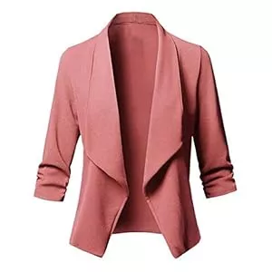 Generic  Kostüme &amp; Blazer Für Damen, Jackett Frühling Casual Sweatblazer Damen, Open Front Einfarbig Slim Fit Blaser Jacke Oversize Blazer Damen Kurz Klassiker Vintage Frühlingsjacke Damen Blazer Große Größen