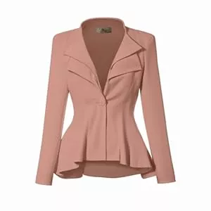 Hybrid &amp; Company Blazer Hybrid &amp; Company Damen Classic Lässiger Blazer für Arbeit, Büro, elegant, doppeltes Revers, einzelner Knopf, Schößchen, bequemer Blazer