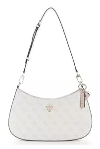GUESS Taschen & Rucksäcke GUESS Schultertasche Noelle II Top Zipper Shoulder Bag Bone Logo creme