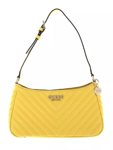 GUESS Taschen & Rucksäcke GUESS Schultertasche Leather Ariete Shoulderbag Yellow gelb