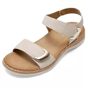 Littleplum Sandalen & Slides Littleplum Damen Sandalen Sommer Flach Sandaletten Bequem Freizeit Sommerschuhe
