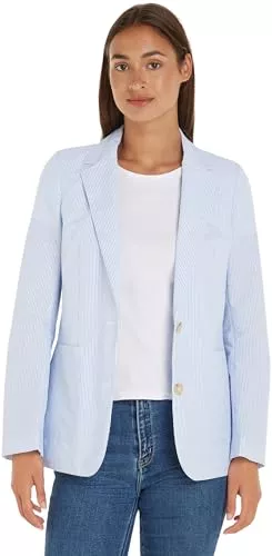 Tommy Hilfiger Blazer Tommy Hilfiger Damen Blazer Striped Poplin Regular Elegant
