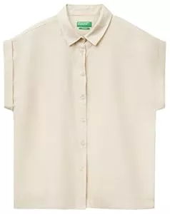 United Colors of Benetton Kurzarmblusen United Colors of Benetton Damen Hemd 5bmldq06v Hemd (1er Pack)