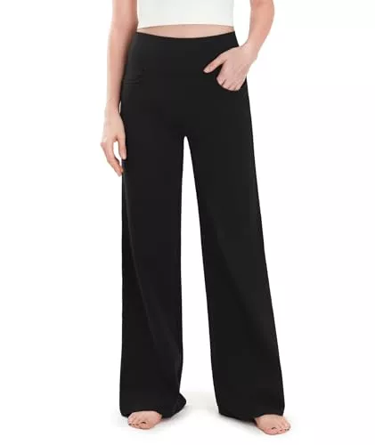 SAFORT Hosen SAFORT Damen 71cm/76cm/81cm/86cm Yogahose aus Baumwolle Weite Hose leicht Sporthose Damen lang Jogginghose weit für Yoga Workout Freizeit