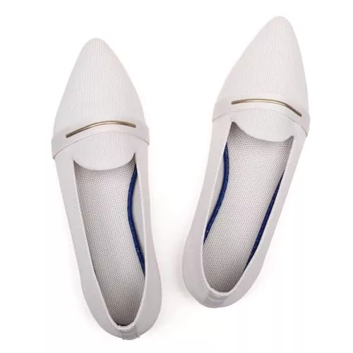 Frank Mully Flache Schuhe Frank Mully Damen-Loafer, lässig, flach, bequem, aus Strick, Klassische Loafer mit spitzer Zehenpartie, für Arbeit und Reisen