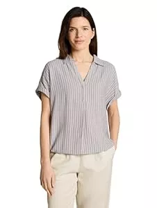 TOM TAILOR Kurzarmblusen TOM TAILOR Damen Bluse mit Streifenmuster