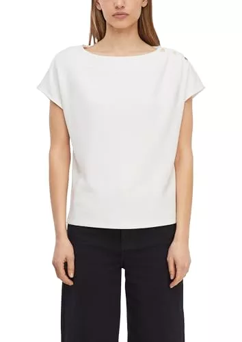 Comma Ärmellose Blusen Comma Weiches T-Shirt mit Faltendetail