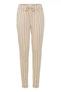 ICHI  ICHI IHRUTI PA7 Damen Chino Hose Stoffhose mit Viskoseanteil bequemer Elastikbund Schmaler Schnitt
