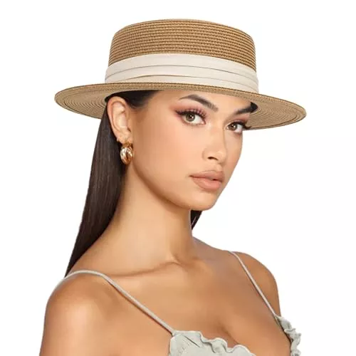 INOGIH Hüte & Mützen INOGIH Strohhut für den Sommer, Sonnenhut, breite Krempe, Fedora, Panama, Sommer, Strandhut für Damen und Herren
