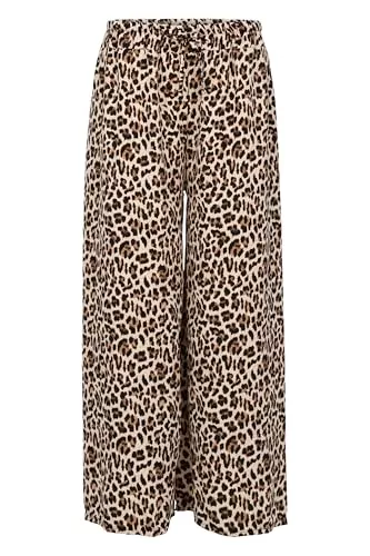 malito more than fashion Hosen Malito - Damen Marlenehose im Animal Print - weich fließende Culottehose - lockere Sommerhose - Trendige Freizeithose 2306