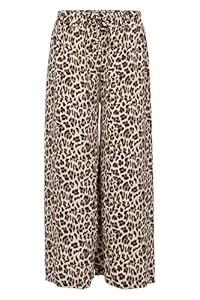 malito more than fashion Hosen Malito - Damen Marlenehose im Animal Print - weich fließende Culottehose - lockere Sommerhose - Trendige Freizeithose 2306