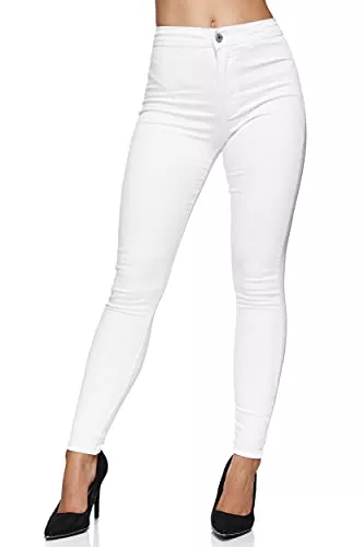 Elara Jeans Elara Damen Jeans High Waist Slim Fit Chunkyrayan