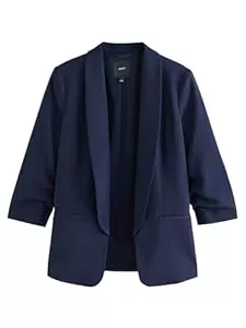 NEXT  NEXT Damen Standard Blazer mit gerafften Ärmeln im Relaxed Fit