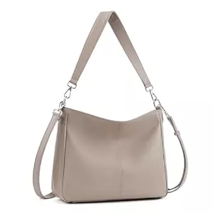befen Taschen & Rucksäcke befen Damen Handtasche Echtleder Henkeltasche Shopper Tasche, Weiches Hobo Umhängetasche Schultertasche Frauen Mittelgroße mit 2 Schultergurten - Einfache Klassische Elegante