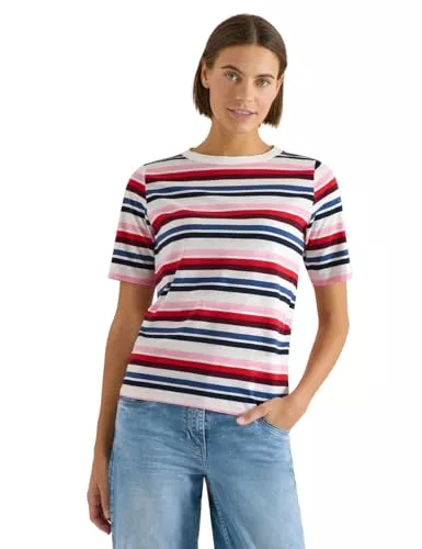 Cecil T-Shirts Cecil TOS Multi Striped Slubyarn Shi