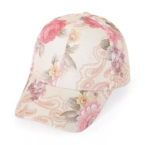 ZLYC Hüte & Mützen ZLYC Damen Sommer Baseball Cap Mode Blumen Atmungsaktiv Basecap