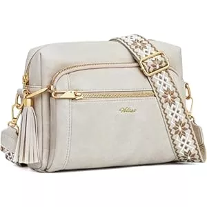 HILAEX Taschen & Rucksäcke HILAEX Umhängetasche Damen mit Anti Diebstahl, Handtasche Damen Mittelgroß mit 4 Fächern, mit Verstellbar Abnehmbar Breiter Gurt