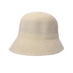 MILAKOO Hüte & Mützen MILAKOO Crochet Bucket Hat Knit Braided Floppy Soild Color Cap für Frauen Foldable Sun Bowler Hat