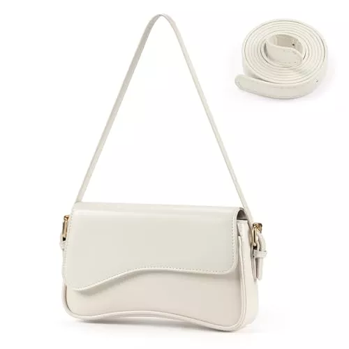 Etercycle Taschen & Rucksäcke Etercycle Umhängetasche Damen, PU Leder Crossbody Bag mit 2 Schultergurt Handtasche Y2K Schultertasche Vintage für Frauen Trendy Taschen