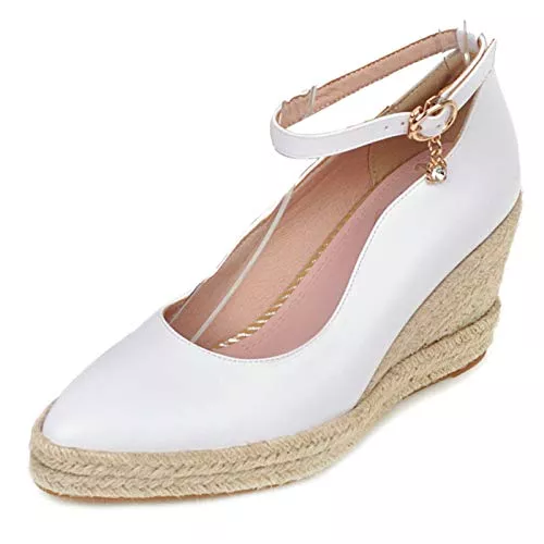 Gicoiz Sandalen & Slides Gicoiz Keilabsatz Plateau Espadrille Damen Pointed Toe Pump