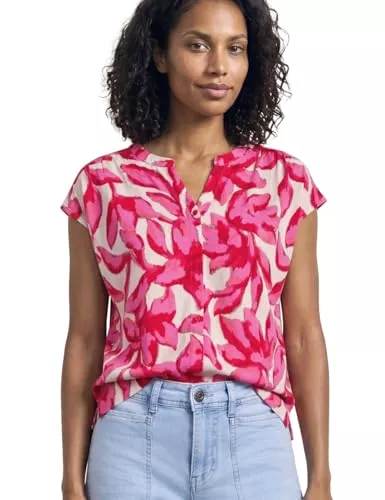 Street One Ärmellose Blusen Damen Shirt mit Knopfleiste und Print
