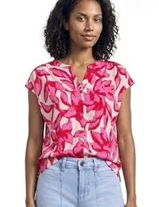 Street One Ärmellose Blusen Damen Shirt mit Knopfleiste und Print