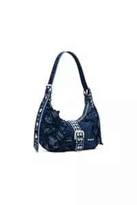 Desigual  Desigual Schultertasche Umhängetasche Curio Denim Margot Bag Denim Dark Blue blau