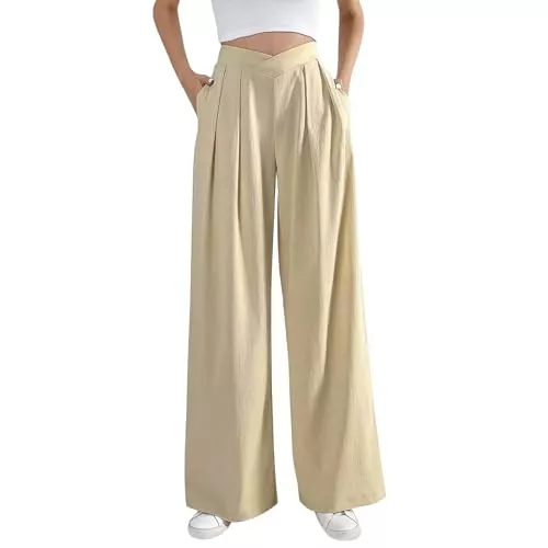Generisch Hosen Damen-Jogginghose für Damen, UK-Taschen, volle Größe, leger, Loungewear, athletisch, aktive Sweathose, lockere Passform, Y2K, Streetwear, Tanz, lockere Passform, ausgestellte Hose, Fleece, gerades