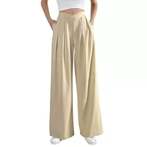 Generisch  Damen-Jogginghose für Damen, UK-Taschen, volle Größe, leger, Loungewear, athletisch, aktive Sweathose, lockere Passform, Y2K, Streetwear, Tanz, lockere Passform, ausgestellte Hose, Fleece, gerades
