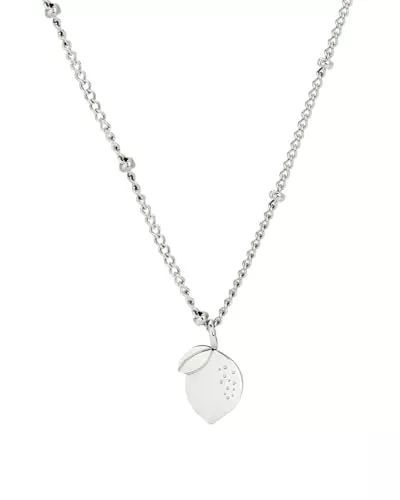 Luamaya Schmuck Luamaya Zitronen Halskette für Damen aus Edelstahl – 43-47,5 cm verstellbar – wasserfest &amp; hautfreundlich – When Life gives you Lemons Necklace – Schmuck Geschenk