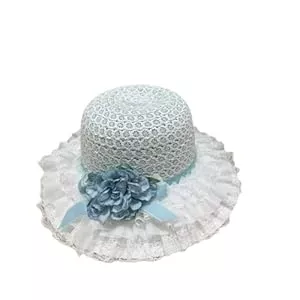WUODHTW Hüte & Mützen WUODHTW Sonnenhut mit Spitze, Blume, breite Krempe, Strandkappe, handgefertigt, gehäkelt, Sonnenhut, UV-Schutz, Bootsfahrer, Panama, Fischerhut