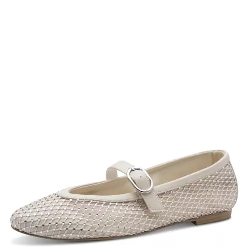 MARCO TOZZI Flache Schuhe MARCO TOZZI Damen Ballerinas weiches Feel Me Fußbett weiches Innenfutter Vegan Strap